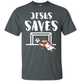 Jesus Saves - Soccer - Goalie - Funny Jesus Shirt