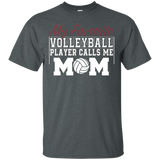 Womens My Favorite Volleyball Player Calls Me Mom Tshirt_Black