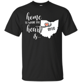 Ohio Home T-Shirt - Home is Where the Heart Is!_Black