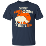 I'm Really A Rhino This Is My Human Costume T-shirt_black=
