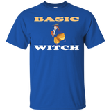 Halloween Basic Witch Shirt Redhead Gift Tee For Cat Lovers_black