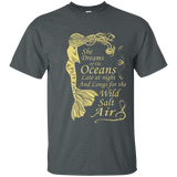 Mermaid Maiden - She Dreams of the Oceans - Trending Now Tee_Navy