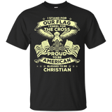 I Stand For Our Flag Kneel For The Cross Veteran T-shirt_black