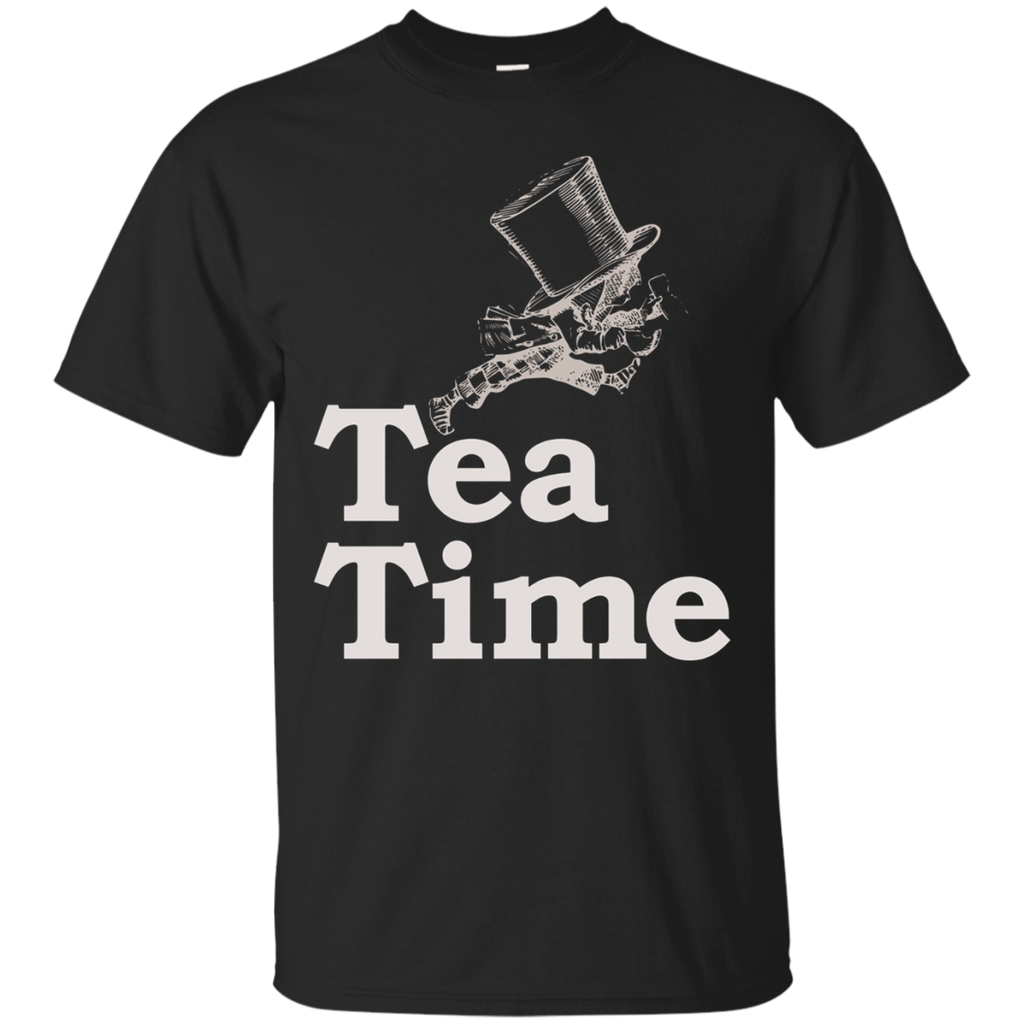 Tea Time With The Mad Hatter T-Shirt_Black