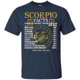 Scorpio Facts Zodiac Sign T-Shirt_Black