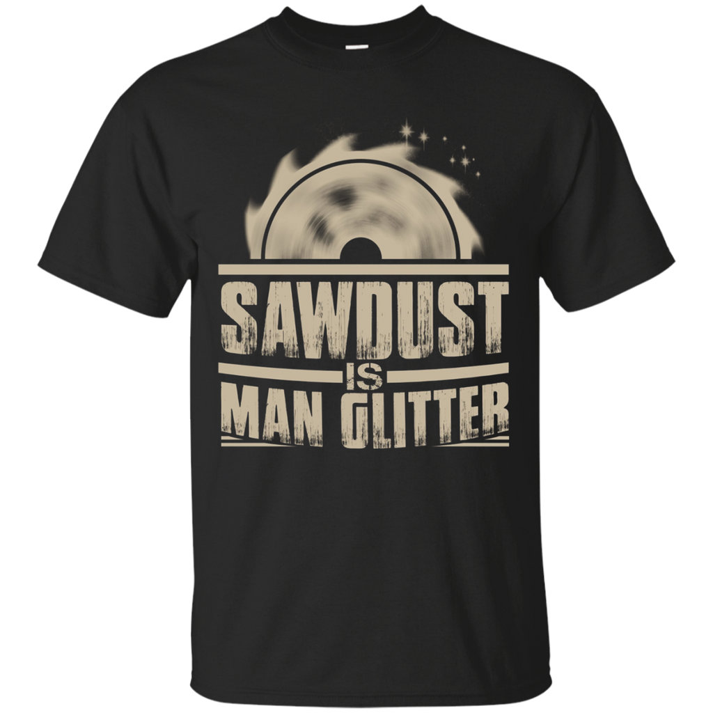 Sawdust is man glitter shirt_Black