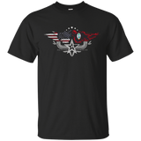 Guamanian American Flag T Shirt. Guam National Flag Shirt_black