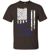 Oilfield shirt- Oilfield flag us blue_Black