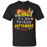OMG It's My Birthday September 21st T-shirt Virgo Pride_Black