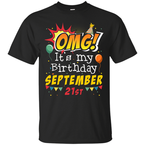 OMG It's My Birthday September 21st T-shirt Virgo Pride_Black