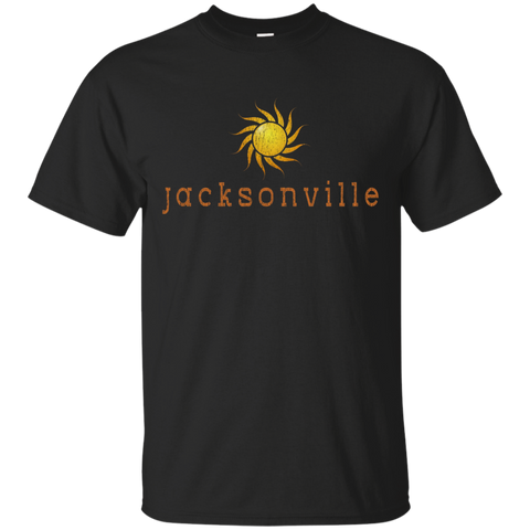 Vintage Jacksonville Florida Sunshine Distressed T-Shirt_Black