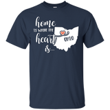 Ohio Home T-Shirt - Home is Where the Heart Is!_Black
