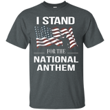 I Stand For The National Anthem American Flag Shirts_black