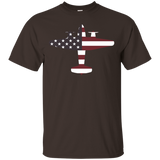 American Flag T Shirt For Kids. Army Gifts For Air Force Men_black