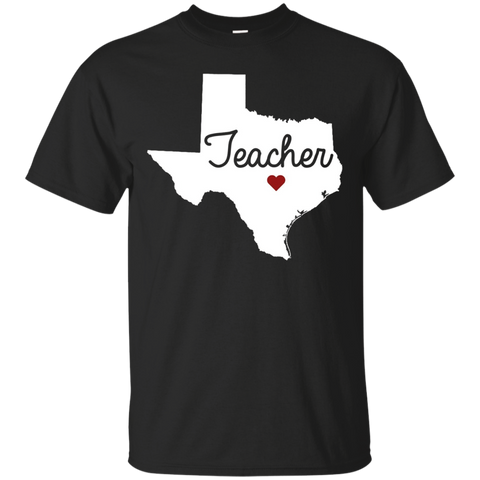 Texas Teacher home state back to school tee shirts_Black