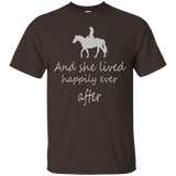 I Saw Her With Horse Tshirt And She Lived Happily Ever After_black=