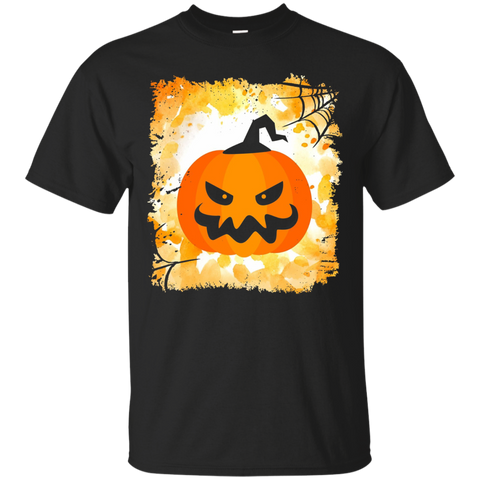 Vintage Scary Pumpkin Halloween T-Shirt Scary Pumpkin Shirt_Black