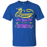 Queens Are Born On September 24 shirt_Black