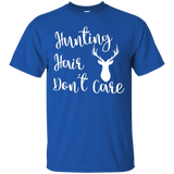 Funny Deer Hunting T Shirt For Women Hunting Hair Don't Care_black=