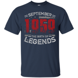 September 1959 The Birth of legends , 58 Years Old T-shirt_Black