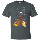 Marvel Deadpool Weapons And Food Graphic T-shirt_black=