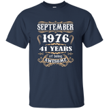 September 1976 - 41th Birthday Gifts Funny Tshirt_Black