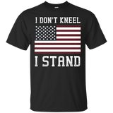 I Don't Kneel - I Stand Honor Flag American Shirt_black