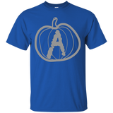 Letter A Pumpkin Name Initials Monogram T-shirt_black=