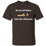 Scared Mice Get No Cheese T-shirt Tee Risk Courage Brave_black=