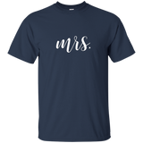 Womens Mrs. T-shirt. Tee. Shirt. Mrs Just married. MR. shirt set_Black