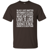 Science is Real Black Lives Matter T Shirt Distressed Look_Black
