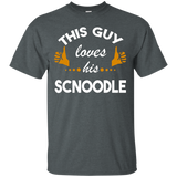 This guy loves his Scnoodle fun T shirt_Black