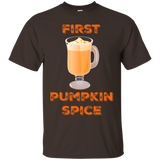 First Pumpkin Spice Seasonal Fall Autumn Shirt_black=