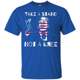 Take A Stand Not A Knee Trump National Anthem T-shirt_black=