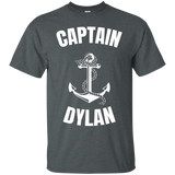 Captain Dylan T-shirt Personalized Boat Captain Shirt_black=