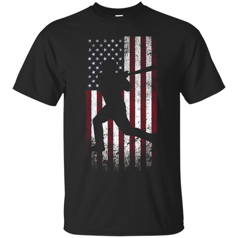 American Flag Baseball Shirt_black