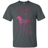 This Girl Dreams About Horses T Shirt I Love Horse Riding_Black