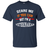Scare Me If You Can But I'm A Veterinarian Halloween T-Shirt_Navy