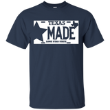 Texas Made Lone Star License Plate T-Shirt_Black