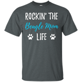 Rocking The Beagle Mom Life T-Shirt Funny Dog Lovers Gift_Black