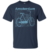 Amsterdam Bike Parking Stone Print Shirt_black=