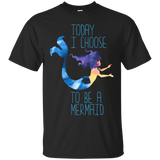 Today I choose to be a mermaid - funny beach summer tee_Black