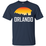 Orlando Florida Sunset Skyline Silhouette T-Shirt_Black