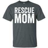 Rescue Mom - Cat Lover - Dog Lover - Adoption T-Shirt_Black
