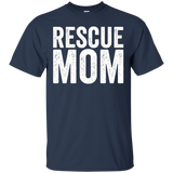 Rescue Mom - Cat Lover - Dog Lover - Adoption T-Shirt_Black