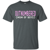 Womens Outnumbered Mom Of Boys Shirt_Black