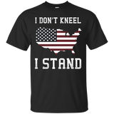 I Don't Kneel - I Stand America Map Proud Honor Shirt_black