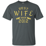 Womens Best Wife Since 2012 - 5 Years Anniversary Gift Shirt_Black