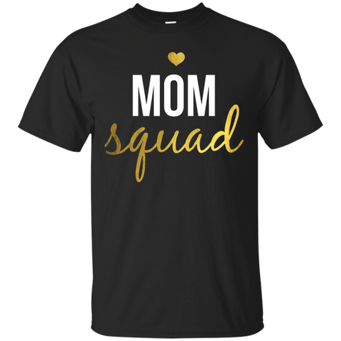 Womens Mom Squad Women's Shirt for Mom With A Heart Of Gold_Black