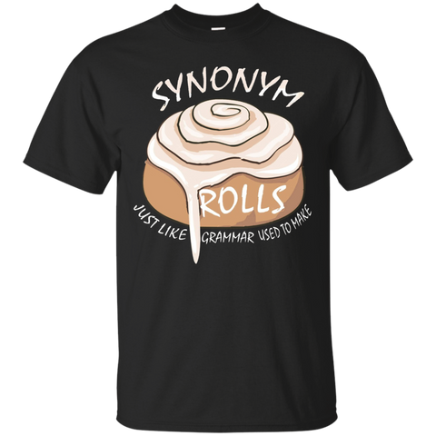 Synonym rolls just like grammar used to make T-shirt_Black